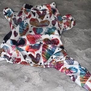 6/$20 small dog heart printed sweater